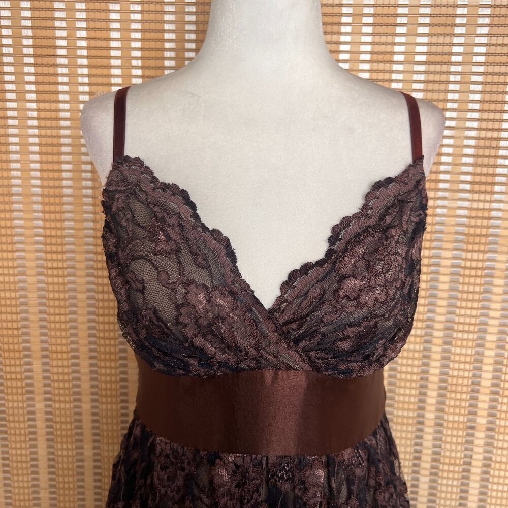 Vintage Y2K Aqua Lace Dress – Size M - Picture 2 of 4